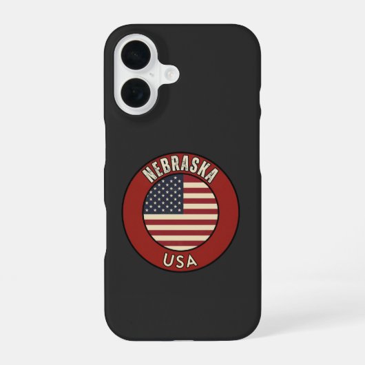 Nebraska Cornhusker State Gif iPhone 16ケース (裏面)