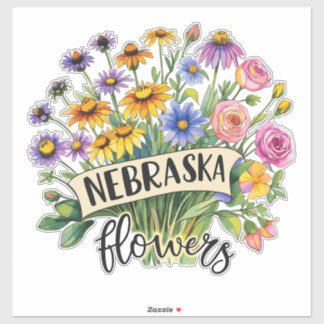 Nebraska Flowers - Nebraska Wild Flowers Bloom シール