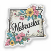 Nebraska Flowers - Wild Flowers Nebraska シール (正面)