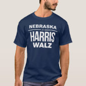 Nebraska for Harris Walz Tシャツ (正面)