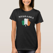 NEBRASKA Irish American Shamrock Badge Tシャツ (正面)