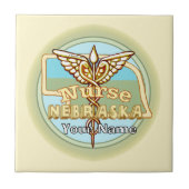 Nebraska Nurse Caduceus Tile タイル (正面)