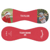 Nebraska Rouge Blanc Personnalisé 2 photos ソフトボール (パネル)