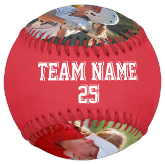 Nebraska Rouge Blanc Personnalisé 2 photos ソフトボール