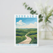 Nebraska the Cornhusker State USA Travel Place ポストカード (スタンド正面)