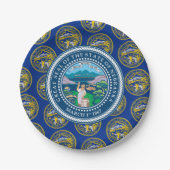 Nebraskan Flag & Seal, Nebraska ペーパープレート (正面)