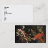 Nebuchadnezzarの最初夢を解釈しているダニエル( 名刺 (正面/裏面)