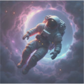 Nebula Drift: The Lone Explorer – Sci-Fi Space Art シール (正面)