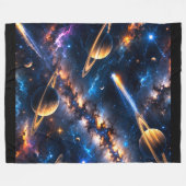 Nebula premium fleece blanket フリースブランケット (正面(横))