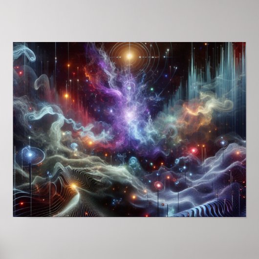 Nebulous Space Signals Sci-fi Space Poster ポスター (正面)