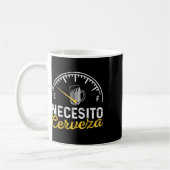 Necesito Cervezaおもしろい諺メキシコ私はビールが必要 コーヒーマグカップ (左)