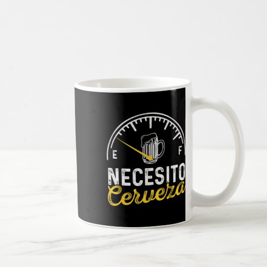 Necesito Cervezaおもしろい諺メキシコ私はビールが必要 コーヒーマグカップ (右)