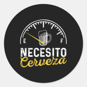 Necesito Cervezaおもしろい諺メキシコ私はビールが必要 ラウンドシール