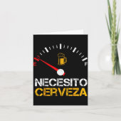 Necesito Cerveza Funny Quote Saying Spanish Beer L カード (正面)
