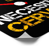 Necesito Cerveza Funny Quote Saying Spanish Beer L ポスター (角)