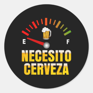 Necesito Cerveza Mardi Grasでビールスペインのが必要 ラウンドシール
