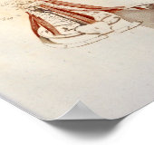 Neck Cervical Spine Muscle Anatomy Print ポスター (角)