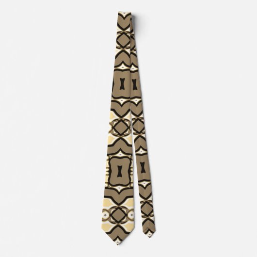 Neck Tie, A multicolor fabric print pattern design ネクタイ (正面)
