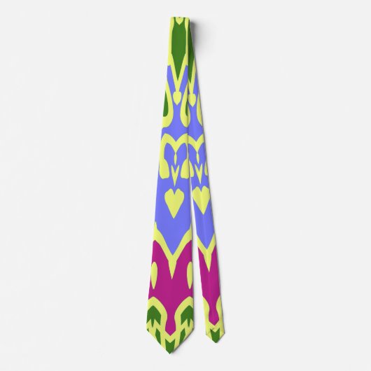 Neck Tie, A multicolor fabric print pattern design ネクタイ (正面)