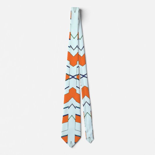 Neck Tie, A multicolor fabric print pattern design ネクタイ (正面)
