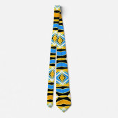 Neck Tie, A multicolor fabric print pattern design ネクタイ (裏面)
