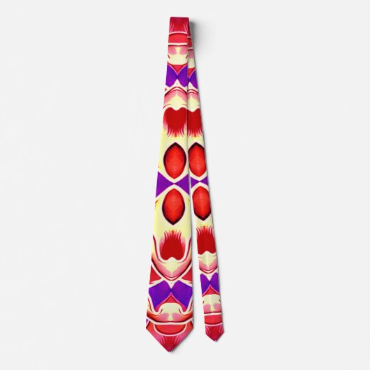 Neck Tie, A multicolor fabric print pattern design ネクタイ (正面)