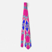 Neck Tie, A multicolor fabric print pattern design ネクタイ (裏面)