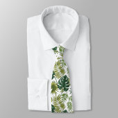 Neck tie with a tropical leaf pattern ネクタイ