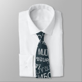 Neck Tie with Thank You文字数々の言語 ネクタイ (タイ)