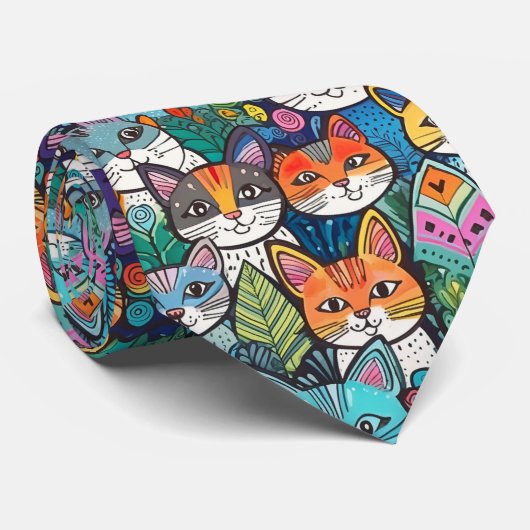 NECKTIE - Cats, Cats, and More Cats ネクタイ (ロール)