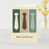 Necktie Fathers Day Art Card カード (黄色い花)