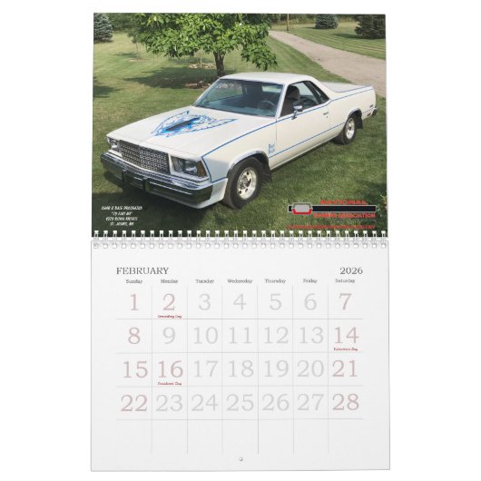 NECOAの#2騎士 カレンダー (2月 2026)