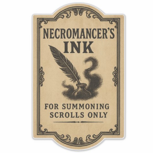 Necromancer's Ink - Halloween Apothecary Label シール (正面)