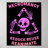 Necromancy Reduce Reuse Reanimate Skeleton Design  ポスター (正面)