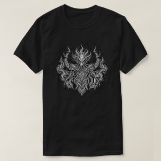 Necronomicon Cthulhu Fire Knight Emblem Graphic  Tシャツ