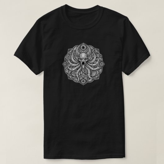 Necronomicon Cthulhu Magnum Tenebrosum Symbol Tシャツ (デザイン正面)