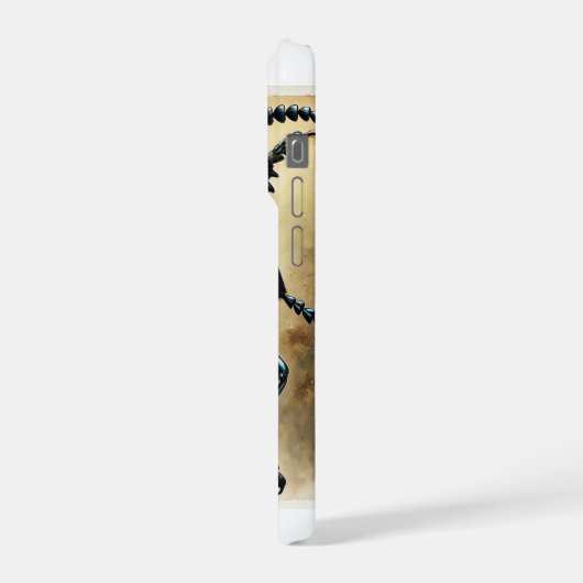 Necrophila Beetle 110924IREF251 - Watercolor iPhoneケース (左側面)