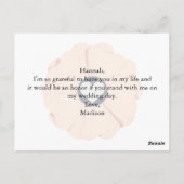 Nectarクールメイド・オブ・オーナー(花嫁付き添い人)要求フローラはがき ポストカード (裏面)