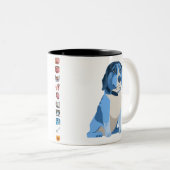 Nedの青いマグはとのストライプを感情を表に出します ツートーンマグカップ (正面右)