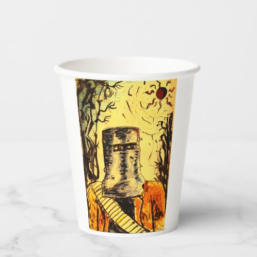 ned Kelly Solar Eclipse Paper Cups 紙コップ (正面)