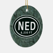 Nederlandパーソナライズされたコロラド8,230フィートNED セラミックオーナメント (右)