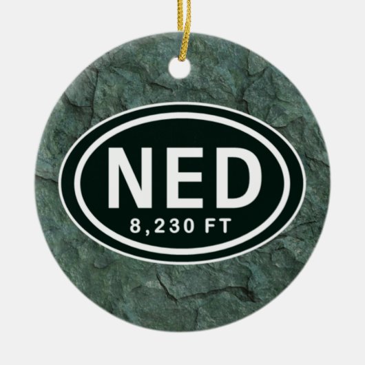 Nederlandパーソナライズされたコロラド8,230フィートNED セラミックオーナメント (正面)