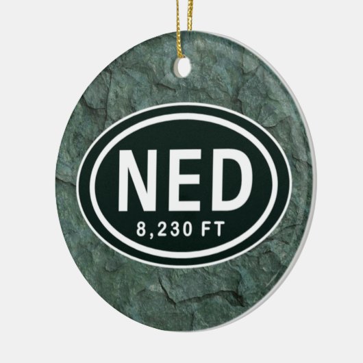 Nederlandパーソナライズされたコロラド8,230フィートNED セラミックオーナメント (左)