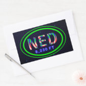 Nederland CO 8,230 FT絞り染めネッド・ステッカー 長方形シール (封筒)