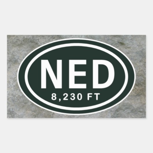 Nederland CO 8,230 FT Elevation NEDステッカー 長方形シール (正面)
