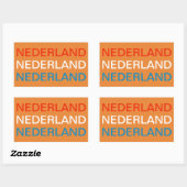 Nederland koffer sticker 長方形シール (シート)