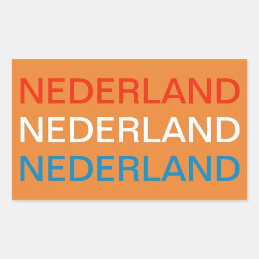 Nederland koffer sticker 長方形シール (正面)