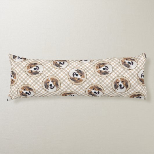 Nederlandse Kooikerhondje絵を描のペットドッグアート ボディピロー (正面)