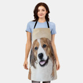 Nederlandse Kooikerhondje絵画ズ – Dog Art エプロン (着用した状態)