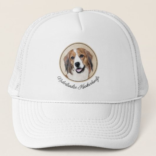 Nederlandse Kooikerhondje絵画ズ – Dog Art キャップ (正面)